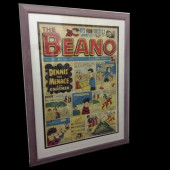 Framed picture of a beano comic cover