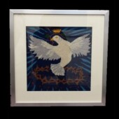 Framed picture of a dove
