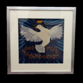 Framed picture of a dove