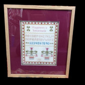 Framed picture of a tappestry pattern