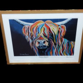 Framed picture of a cow