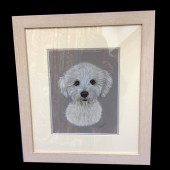 Framed picture of a dog