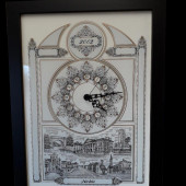 Framed picture of an Airdrie clock