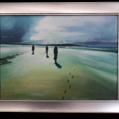 Framed picture of a beach walk